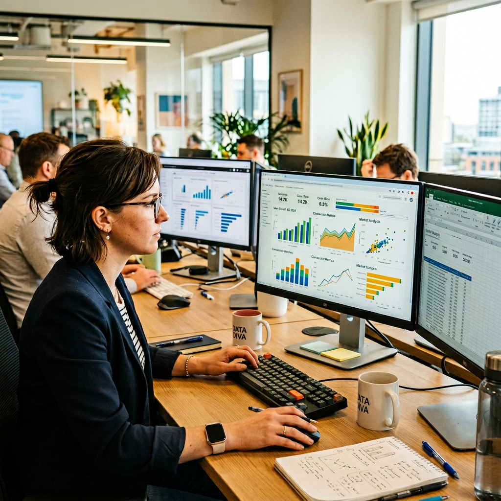Data analyst at work